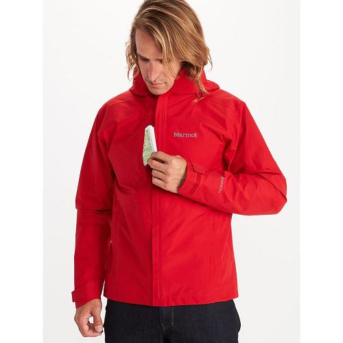 Marmot Minimalist Jackets - Mens Rain Jacket Red Yellow CA9847103 Canada